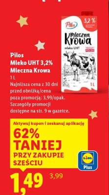 Pilos Mleko UHT 3,2% Mleczna Krowa