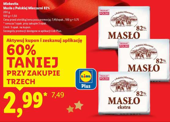 MLEKOVITA Masło z polskiej mleczarni 82%