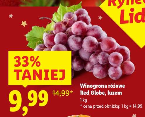 Winogrona różowe Red Globe, luzem