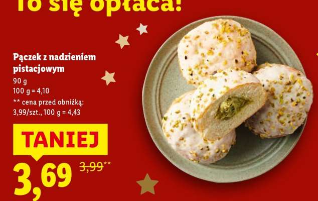 Pączek z nadzieniem pistacjowym