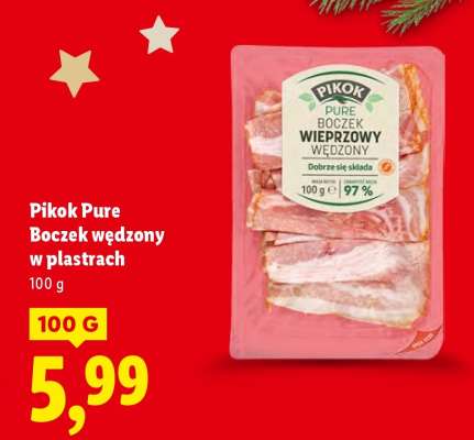 PIKOK PURE Boczek wędzony w plastrach