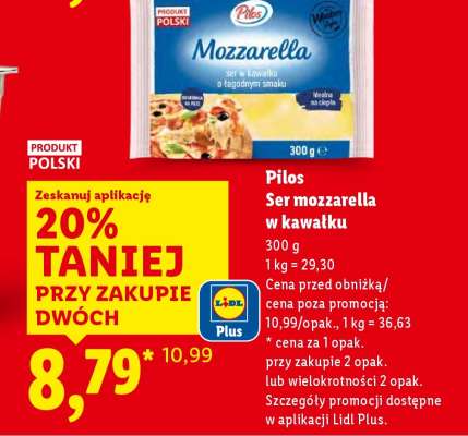 Pilos Ser Mozzarella w kawałku