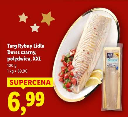 Targ Rybny Lidla Dorsz czarny, polędwica, XXL