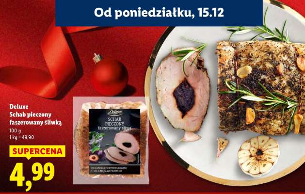 DELUXE Schab pieczony faszerowany śliwką