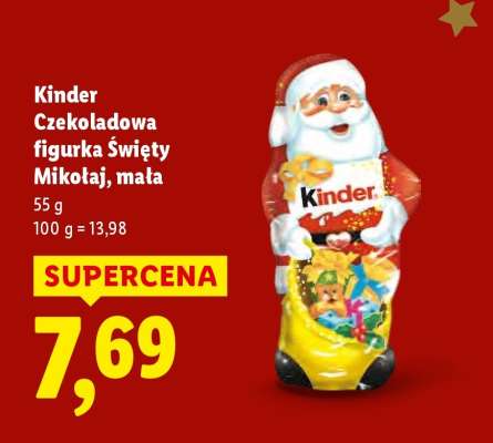 Kinder Czekoladowa figurka Święty Mikołaj mała