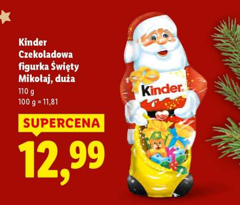 Kinder Czekoladowa figurka Święty Mikołaj duża