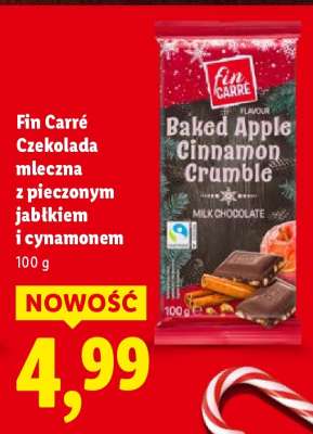 Fin Carré Czekolada mleczna z pieczonym jabłkiem i cynamonem