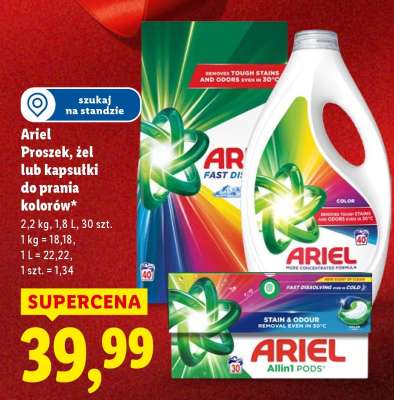 ARIEL Proszek, żel lub kapsułki do prania kolorów