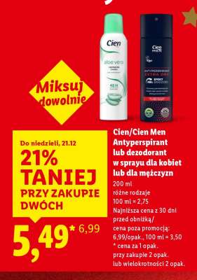 Cien/Cien MEN Antyperspirant lub dezodorant w sprayu