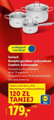Gerlach Komplet garnków z pokrywkami Comfort, 6 elementów
