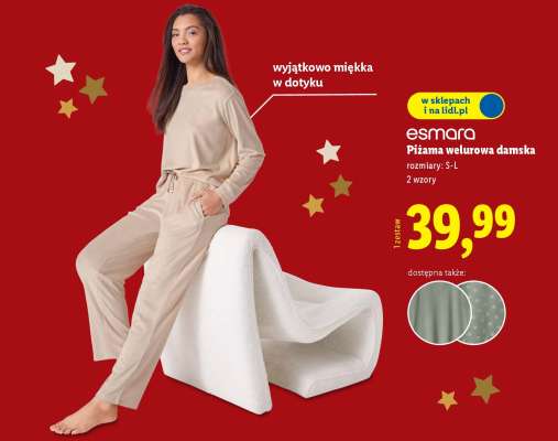 esMara Piżama welurowa damska