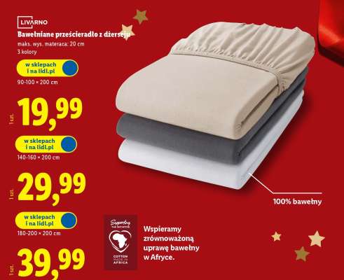 Bawełniane prześcieradło z dżerseju