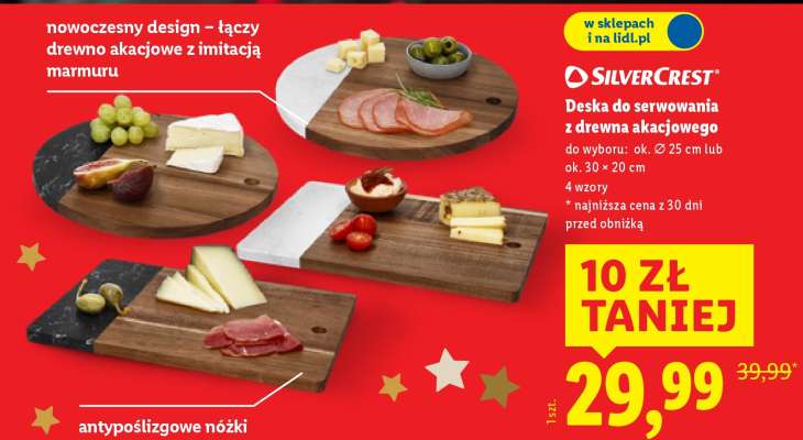 Deska do serwowania z drewna akacjowego