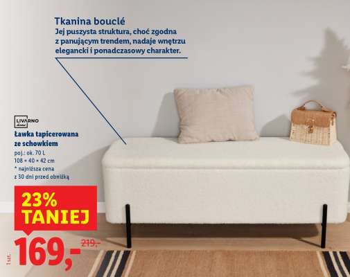 Ławka tapicerowana ze schowkiem