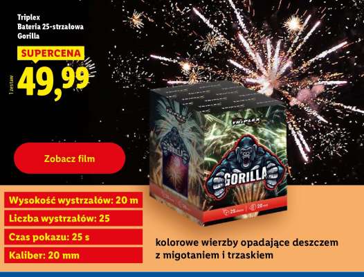 Triplex Bateria 25-strzałowa Gorilla