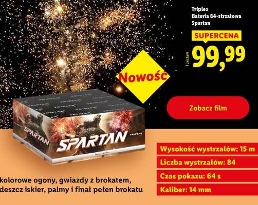 Triplex Bateria 84-strzałowa Spartan