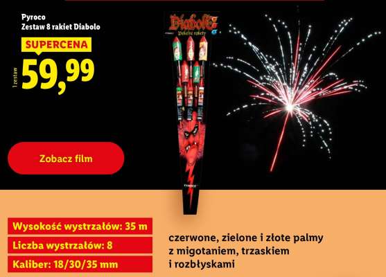 Pyroco Zestaw 8 rakiet Diabolo