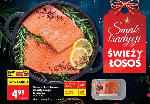 Świeży filet z łososia atlantyckiego Marinero