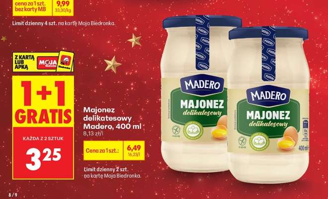 MAJONEZ DELIKATESOWY MADERO, 400 ML