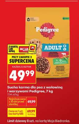 Sucha karma dla psa z wołowiną i warzywami Pedigree, 7 kg
