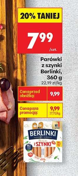 Parówki z szynki Berlinki, 360 g