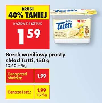 Serek waniliowy prosty skład Tutti 150 g