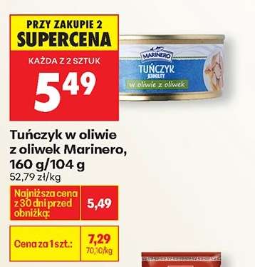 Tuńczyk w oliwie z oliwek Marinero, 160 g/104 g
