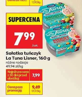 Sałatka tuńczyk La Tuna Lisner, 160 g