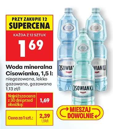 Woda mineralna Cisowianka, 1,5 l