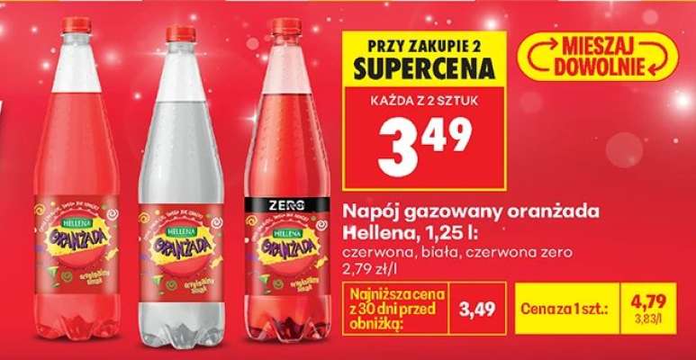 Napój gazowany oranżada Hellena, 1,25 l