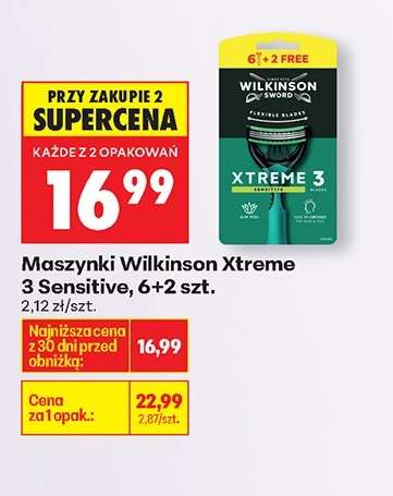Maszynki Wilkinson Xtreme 3 Sensitive, 6+2 szt.