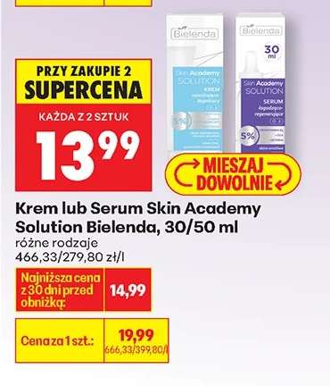 Krem lub Serum Skin Academy Solution Bielenda, 30/50 ml
