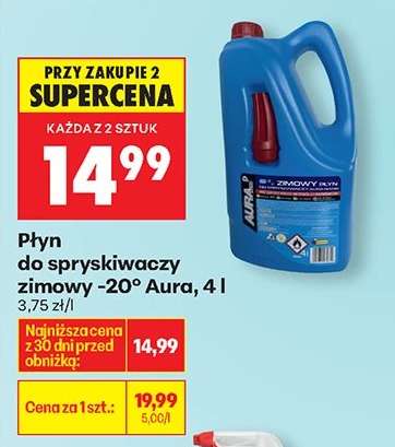 Płyn do spryskiwaczy zimowy -20° Aura, 4 l