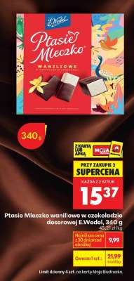 Ptasie Mleczko waniliowe w czekoladzie deserowej E.Wedel, 340 g