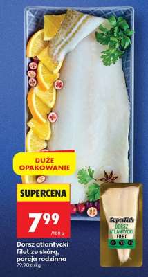 Dorsz atlantycki filet ze skórą porcja rodzinna