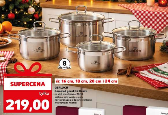 GERLACH Komplet garnków Brava