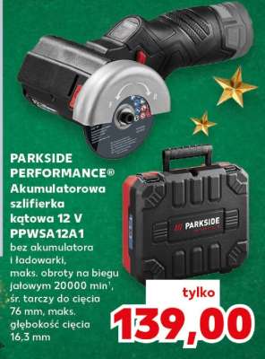 PARKSIDE PERFORMANCE® Akumulatorowa szlifierka kątowa 12 V PPWSA12A1
