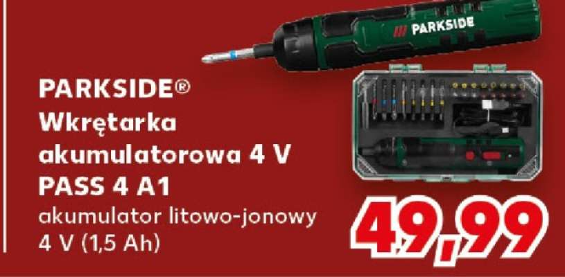 PARKSIDE® Wkrętarka akumulatorowa 4 V PASS 4 A1