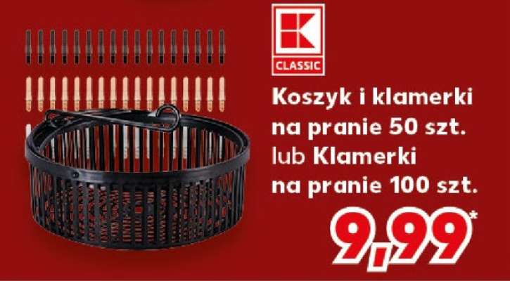 Koszyk i klamerki na pranie 50 szt. lub Klamerki na pranie 100 szt.