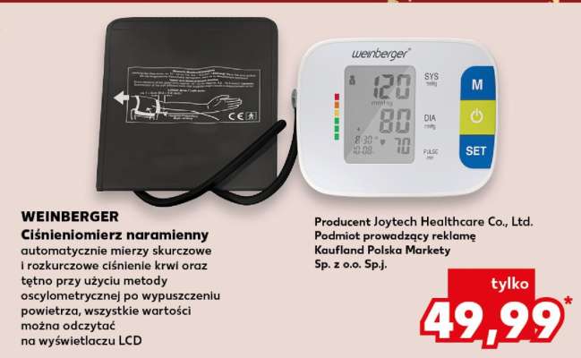 WEINBERGER Ciśnieniomierz naramienny