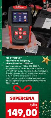 MY PROJECT® Przyrząd do diagnozy akumulatorów USB1DA1