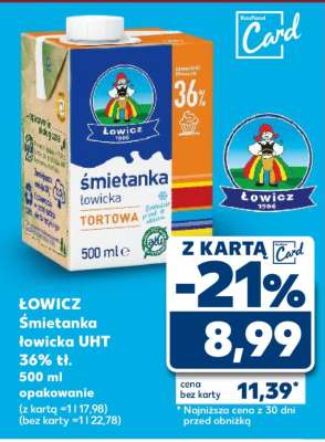 ŁOWICZ Śmietanka łowicka UHT 36% tł. 500 ml opakowanie