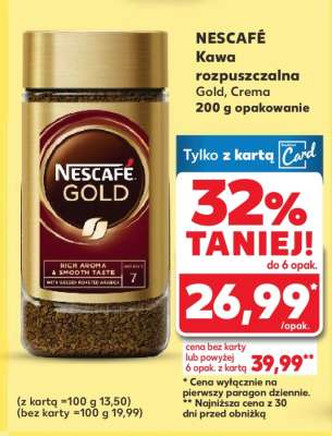 NESCAFÉ Kawa rozpuszczalna Gold, Crema 200 g opakowanie