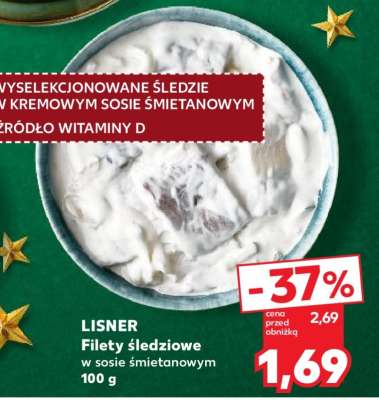 LISNER Filety śledziowe w sosie śmietanowym 100 g