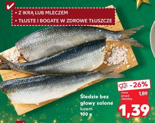 Śledzie bez głowy solone luzem