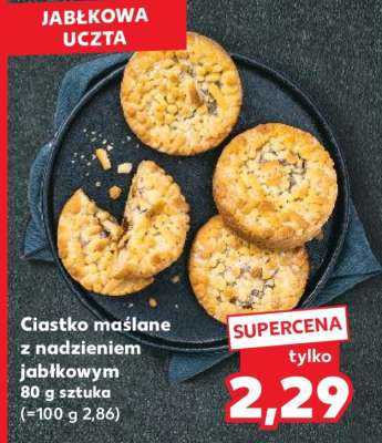 Ciastko maślane z nadzieniem jabłkowym