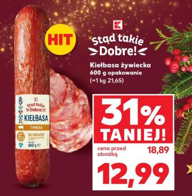 Kiełbasa żywiecka 600 g opakowanie