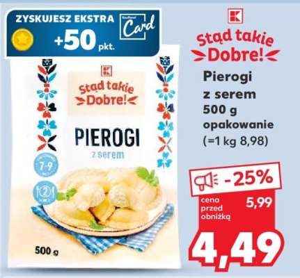 Pierogi z serem 500 g opakowanie