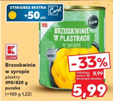 Brzoskwinie w syropie plastry