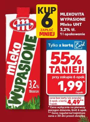 MLEKOVITA WYPASIONE Mleko UHT 3,2% tł. 1 l opakowanie